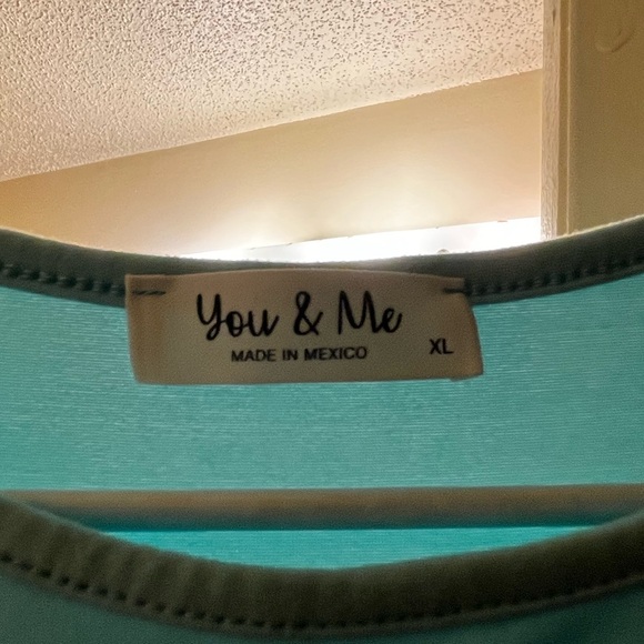 Teal Long Shirt, size XL - Picture 3 of 3